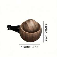 Difusor de aromaterapia de madera de nogal negro natural hecho a mano para el coche, de forma redonda y pequeña, para el conducto del aire acondicionado del coche. Difusor especial para el interior del coche, para perfume y aceites esenciales. No contiene fragancia. - 2 - Ver 12