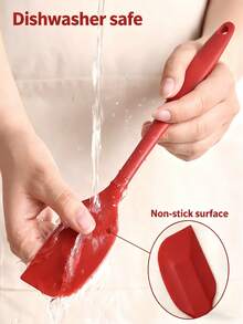 Silicone Spatula With Hanging Hole Long-Handled Silicone Jar Scraper Spatulas Heat-Resistant Silicone Scraper Cream Cake Spatula Baking Shovel Knife For Spreading Cream Jam And Butter Easy To Clean Baking Tool For Kitchen Baking Cake Decorating Outdoor Camping Picnic Essentials - Multicolor - View 4