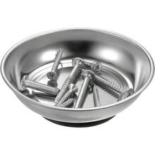 Round Magnetic Tray 4 Inchx 1.26 Inch Stainless Steel Magnet Tray Parts Holder Socket Screw Nuts Bolts Pin Washers Metal Parts - 4 X 1.26 Inch - View 6