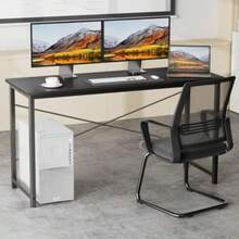 JIONJOY 40" Computer Desk - X-Shaped Reinforced Home Office Writing Table, Modern Simple Style - 黑色 - 查看 2