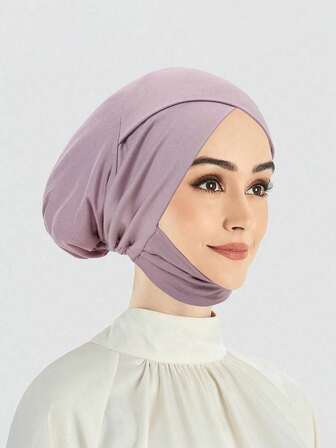 Gorros interiores de hijab, gorra de jersey con elástico y nudo trasero, gorro islámico para pañuelo, bonete femenino, pañuelo de cabeza árabe, turbante