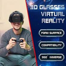 1pc 3D VR Virtual Reality Glasses With Blue Light Protection For Android & IOS Phones, Compatible With 4.7-6 Inch Screens, 3D Gaming & Movie Accessory, Includes Lens Only (No Handle Or Battery) Sold By A NiuGe - Black - View 9
