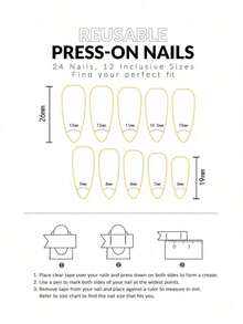24pcs Matte Black Long Pointed Press On Nails + 1pc Jelly Glue + 1pc Nail File Nail Supplies-Halloween,Christmas,Fall,Winter, Supplies, IRNM - 黑色 - 查看 3