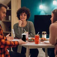 8 PCS 16 Onzas Vasos de Vidrio para Beber, Tipo Lata De Vidrio Con Tapas Popotes Y Cepillo De Limpieza, para Cerveza Taza de Cctel Adecuados de Caf Helado Vasos, Copas Cola Y Zumo 8 - 8 - Ver 6