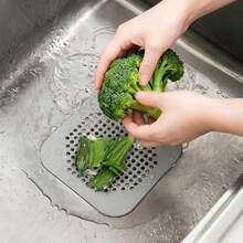 5pcs Hair Catcher Drain Covers, Shower Drain Filter, Sink Strainer, Bathtub Drain Protector, Kitchen Sink Drain Stopper, Bathroom Floor Drain Trap, Home Accessories, Suction Cup Drain Mat, Kitchen & Bathroom Clog Preventing Hair Filter, 1/3/5pcs Bathroom Accessories Bathroom Tools