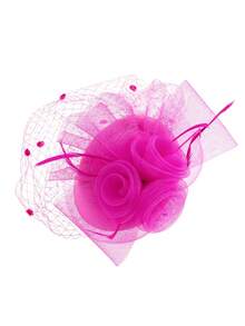 HITYfascinator 1pc Derby Hat Veil Mesh Fascinator For Christmas Tea Party Halloween 1920S Birthday Horse-Racing Wedding Hat Church Hat With Clip - 2025 STYLE - View 9