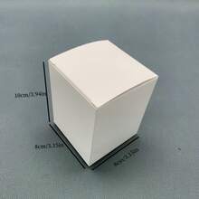 30 hộp quà giấy trắng, hộp Giáng sinh và Halloween, hộp ngày lễ Tạ ơn, hộp đóng gói đa năng 105x105x130mm - trắng - Xem 9