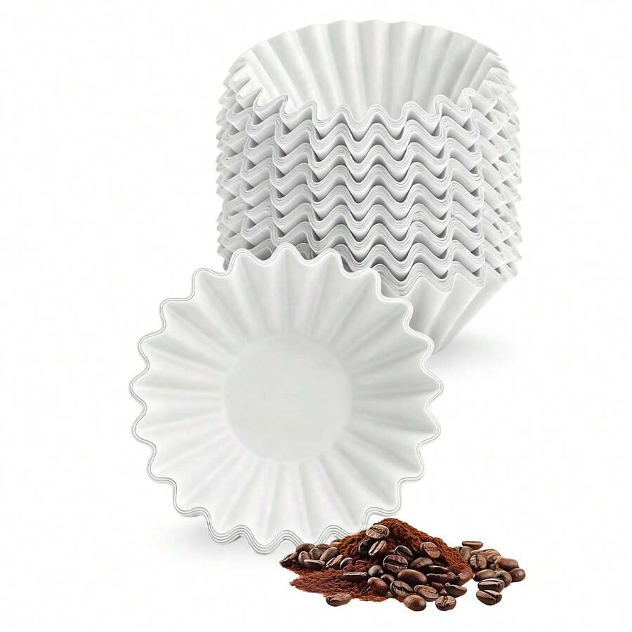 200 Count 1-4 Cup Coffee Filters White Paper,Coffee Makers And Drip Coffee Pots Junior Basket Style - trắng - Xem 1