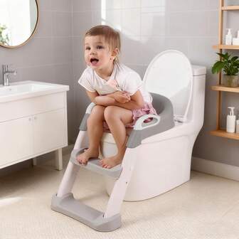 1pc Children Toilet Seat, Foldable Potty Training Seat For Toddler Girls & Boys, Bathroom Accessories