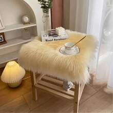 1pc Fluffy Faux Sheepskin Rug, Multi-Color Carpet, Soft Rug, Home Decor, Modern Artificial Fur Dining Table And Desk Plush Mat, Room Decoration, Washable Carpet - Multicolor - View 1