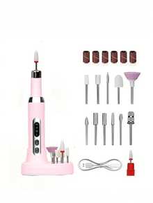 500mAh Cordless Electric Nail Grinder & Trimmer, Designed For Nail Salons, Suitable For Nail Repair - Pink - View 13
