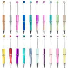 5pcs, Random Color Beaded Pen DIY Creative Plastic Beaded Ballpoint Pens In Ten Different Colors, Suitable For Homeschool Students, Office, Can Be Used As Valentine's Day Gifts, Back-To-School Gifts, Birthday Gifts, School Supplies, Quirky Gifts, Bargains