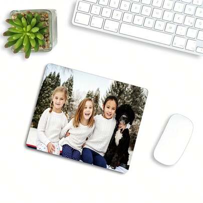 1pc Customizable Gaming Mouse Pad, Non-Slip Rubber Base, Rectangular, Durable Desk Mat, Suitable For Computer And Office Use, Gaming Desk Accessory | Fun Workspace Item | Durable Rubber Pad