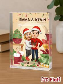 Customized 2D Christmas Character Shaped Acrylic Plaque, Personalized Acrylic Plaque, Christmas Gift For Family, Friends, Pets - As Shown - View 8