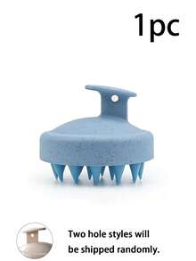 1个头皮按摩刷，小麦秸秆洗发工具，硅胶发刷，头皮按摩清洁刷，头皮去角质磨砂膏/浴室用品/女士礼物/浴室/淋浴用品/沐浴刷/节日必备/旅行必备/情人节/复活节 - 彩色 - 查看 18