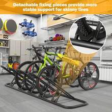 MR IRONSTONE MR IRONS TONE 5 Heavy-Duty Bike Floor Standing -7-Pound Capacity Bike Hanger, Sturdy Iron Structure, Space Saving Garage And Indoor Storage For Mountain/Road Bikes, Easy To Install (Black), Garage Organization | Efficient Space Saving | Sturdy Structure, Bike Rack - Black - View 3