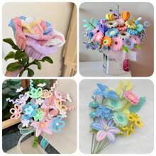 150/300pcs Chenille Stem Craft Supplies, 3 Colors, Pom Pom Flower Set, Pom Pom Craft Kit, Suitable For Arts And Handmade Projects Creative DIY Decoration - Multicolor - View 10