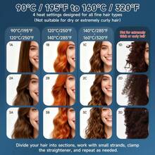 LUYAO 2-In-1 Hair Straightener & Hair Dryer, Fast Air Drying, Hot Air Styling Plate Straightener, Hair Dryer, Iron, Wet & Dry Use - EU C Type Plug(220-240V) - View 9