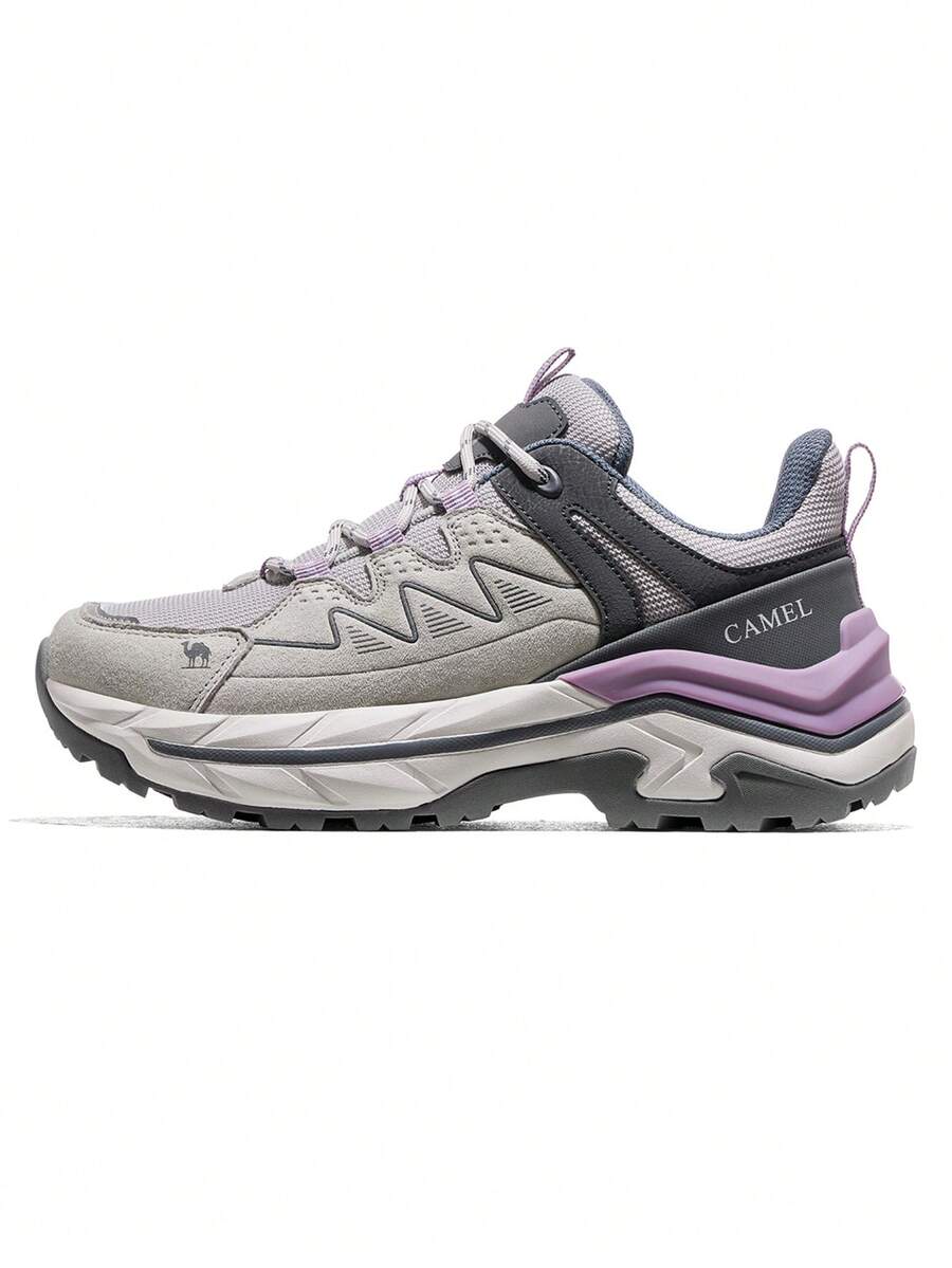 CAMEL CROWN Zapatos de senderismo para mujer, zapatos de exterior de invierno para mujer, zapatos de senderismo profesionales antideslizantes con suela gruesa y amortiguación de impactos - Gris claro - Ver 1