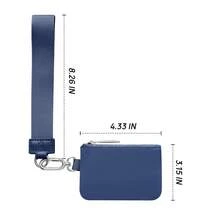 Women's Wrist Lanyard Keychain With Detachable Mini Wallet & Card Holder Pouches, Ideal Christmas Stocking Stuffer Gift For Travel, Everyday Carry, Keys, Cards And Small Essentials - Navy LightBlue - View 5