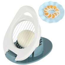 Egg Slicer & Dicer For Hard Boiled Eggs - Heavy Duty Cutter Dicer With Stainless Steel Wire, Cuts Strawberries, Kiwis & Soft Fruits Effortlessly - Easy-Clean Kitchen