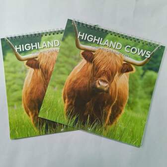 2026 Calendar, 18-Month Hanging Calendar With Fluffy Highland Cow High-Definition Photos, Ideal Gift For Animal Lovers And Farmhouse Decor