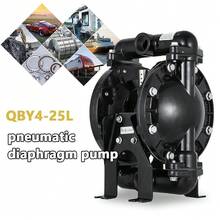 ZhdnBhnos Air-Operated Double Diaphragm Pump 1 Inch Inlet Outlet Aluminum Air Diaphragm Pump 35 GPM Max 120PSI For Industrial Use QBY4-25L-1inch - Variant2 - View 2