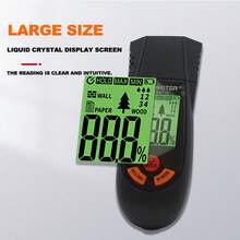 PEAKMETER Huayi PM6811A Wood Moisture Meter Concrete Wall And Cardboard Moisture Tester Measurement Range 0-99.9%, Digital LCD Screen