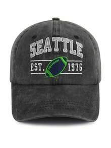 1pc Indianapolis Embroidered Washed Baseball Cap, Adjustable Outdoor Sun Protection Casual Hat Suitable For Travel, Beach, Vacation, Y2K Style For Young Adults - Baseball Cap - View 35