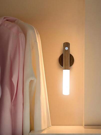 1pc Rechargeable Motion Sensor Wand Light, Magnetic, Can Be Placed On Bureau Or Stuck Wall, Temperatures, LED ative Lamp Entryway, Bedside, Desk, Wardrobe, Living Room, Bedroom, Staircase, Indoor Lighting, Home view 9