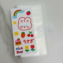 120格大容量卡片收藏册 - 适合存放照片、明信片、电影票和小件收藏品，是娃娃爱好者和娃娃收藏家的理想之选 - 附赠可爱封面贴纸 - 白色 - 查看 12