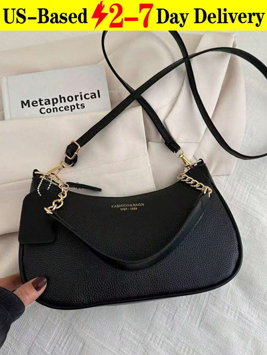 Stylish Small Square Handbag For Women, New Style, Simple Chain Shoulder Bag, Commuter Crossbody Bag, Women's Style, Autumn And Winter Style, Shoulder Bag, Moon Bag, Women's Wallet, Women's Tote Bag, Women's Handbag, Evening Bag, Handbag, Pink Wallet, Brown Wallet, Women's Bag, Small Wallet, Retro Style, Commuter Bag, Women's Handbag, Handbag Wallet, Women's Handbag, Women's Wallet, Large Capacity Wallet, Cute Bag, Pink Wallet, Shoulder Bag, Elegant Women's Wallet, Pumpkin, Autumn, Halloween, Fall, Christmas, Thanksgiving, Holiday, Cyber Monday, Holiday, Gift, New Year, Snow, Winter, Warm, Year-End, Party - Nhiều màu - Xem 1