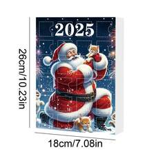 Calendario de Adviento para niños, calendario de cuenta regresiva de Navidad de 24 días con adornos de gato 2D colgantes, decoración de otoño, decoración de Halloween, regalo de Navidad, clásico y elegante, , alta tasa de recompra. - Rojo - Ver 7