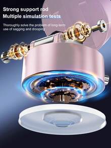 Adjustable Magnetic Suction Cup Upgraded Vacuum Magnetic Automobile Phone Cradles Car Phone Holder With 360° Rotation & Foldable Design Strong Magnetic Absorption Compatible With IPhone Desktop Stand Spring Gift - Pink - View 7