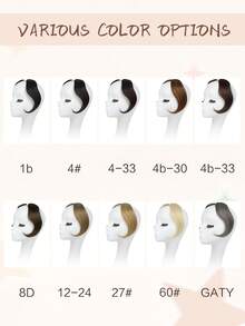 2pcs Clip-On Side Bangs, Long Sideburns Synthetic Clip-In Bangs Set - Multicolor - View 7