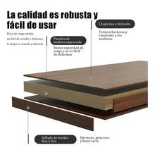 Escritorio clásico de computadora para oficina en casa 120x40x110cm, mueble ergonómico y resistente ideal para espacios de trabajo domésticos, acabado moderno fácil de montar y limpiar, amplia superficie útil para ordenador y papelería, recomendado para estudiantes y profesionales, mejora la organización y aporta elegancia a cualquier ambiente. - Marrón - Ver 6