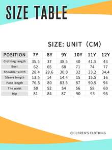 Tween Girl Numeric Print Round Neck Short Sleeve Top And Pants Set - Black - View 7