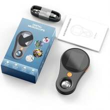 Microscopio Digital de Mano de 2 MP, Microscopio Macro Digital con 8 Luces LED, Aumento de 500X, Lupa de Monedas de Mano (BLACK) - Negro - Ver 6