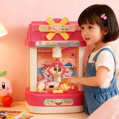 LÈRFM [regalo de cumpleaños] máquina de muñecas para niños, juguete, iluminación, música, rompecabezas, máquina de dulces, clip interactivo padre - hijo, muñecas, juegos, regalos para niños y niñas