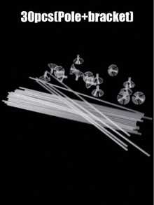 10 件/20 件/30 件/40 件塑料气球固定扣和棒，简单透明的气球支架，适合派对。