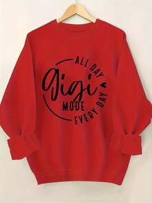Gigi Mode All Day Every Day, Gigi Svg, Grandmother, Gigi Shirt,  Gigi, Mothers Day, Gigi ModeWomen's Valentine's Day Heart Print Sweatshirts,Women's Football Print Oversized Sweatshirts,Women's St. Patrick's Day Lucky Print SweatshirtsWomen's Valentine's Day Heart Print Sweatshirts,Women's Football Print Oversized Sweatshirts,Women's St. Patrick's Day Lucky Print Sweatshirts - 綠色 - 查看 5