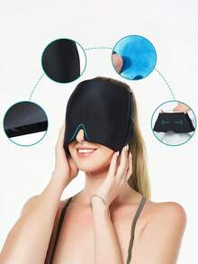 1Pc Sleep Aid Cooling Compress High-Elasticity Head Cover Headache Relief Cap - Multicolor - View 8