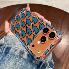 Funda de teléfono ultra-delgada a prueba de golpes y resistente a caídas para funda de teléfono: Funda de teléfono transparente con patrón de rayos azules y negros diseñada para iPhone 11 a 17, incluyendo las versiones Pro Max y Plus, que ofrece resistencia a los golpes y protección para la cámara. ¡Dale un toque elegante a tu teléfono favorito con una funda chic! - 1 pieza - Ver 7