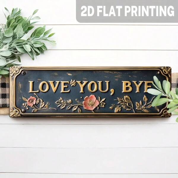 2D Flat, 1pc Vintage Love You, Bye Wooden Sign - Floral Romance Wall Decor, 5x16 Inch Reclaimed Wood Hanging Plaque For Bedroom, Living Room, Wedding & Anniversary, Rustic Home Decor, Bedroom Accent Piece, Decorative Scrollwork, Textured Finish, 2D F, High Power Laser Green Pen, Blind Box, Christmas Decoration, Halloween Decoration, Figurine, Ornament For Home Decor, Goodbye Sign, Couples Decor, Anniversary Decoration