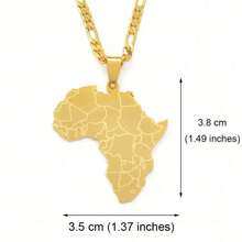قلادة بتعليقة خريطة أفريقيا وأسماء الدول للرجال والنساء، مجوهرات خرائط أفريقية، نيجيريا، غانا