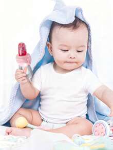 KUNT 1pc Baby Piglet Shape Silicone Fruit/Vegetable Teether, Suitable For Feeding - Pink - View 4