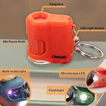 Microscopio de bolsillo Carson con incorporado - Naranja - Ver 2