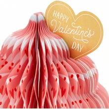 Paper - Tarjeta desplegable para el día de San Valentín (panal de abeja) - Pop Up, cupcake de panal - Ver 11