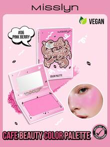 Misslyn Cafe Beauty 彩妆盘，哑光粉状腮红，带镜子，4 色可选，打造自然妆效，显色度高，易于晕染，妆效从清透到浓郁。