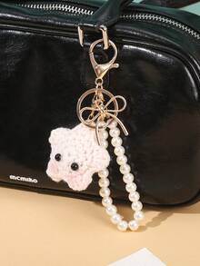 1 Pc Cute Star Keychain Handmade Crochet Kawaii Blush Star For Car Key Decor Adorable Purse Bag Charms Key Ring Accessories Perfect Pastel Gifts For Women And Girls Phone Accessories Personalised Gifts Funny Gifts - Multicolor - View 6